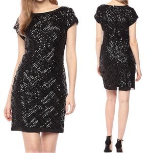 Eliza J Black Sequin Sheath Dress